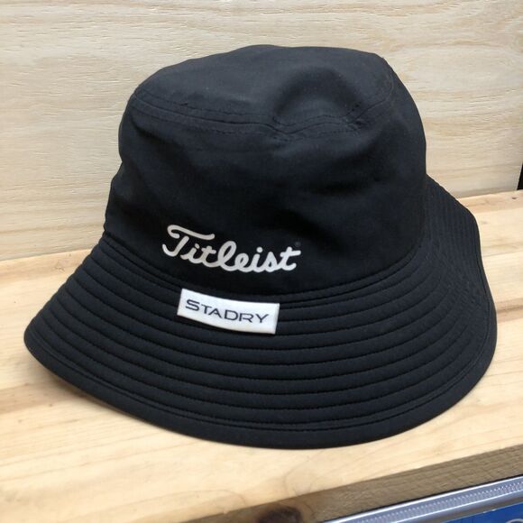 Titleist StaDry Bucket Hat Cap Adult Small Medium Golf Black Red PGA Lightweight - Picture 1 of 6